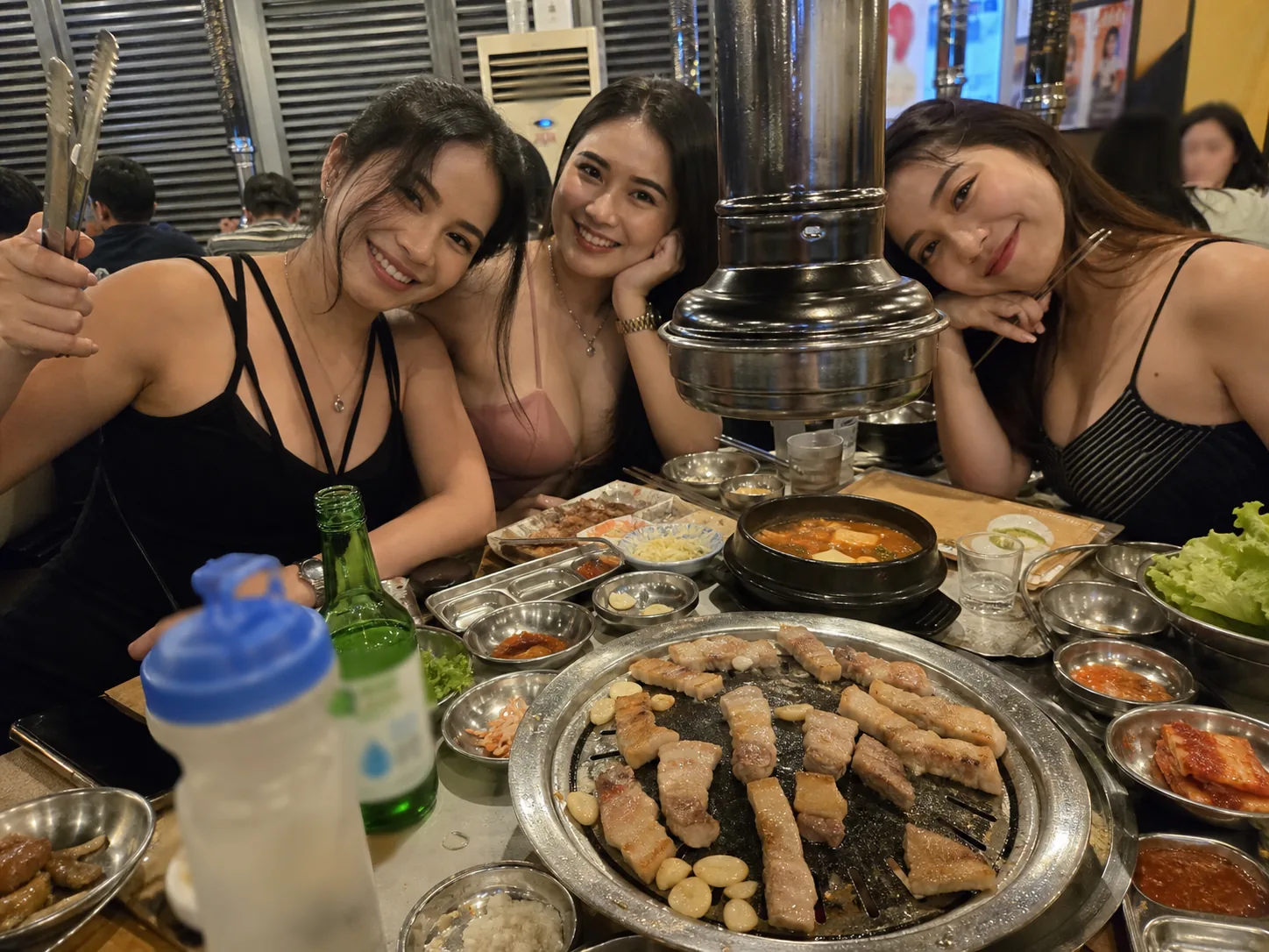 Friendship Highway Korean barbecue nightlife table